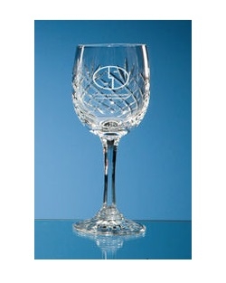 (SW34) Durham Lead Crystal Panel Wine Glass - POA